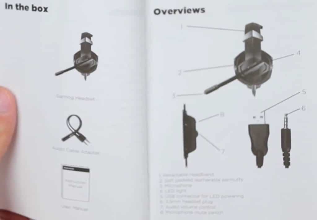 Runmus K2 Headset Review 2 Manual - box content