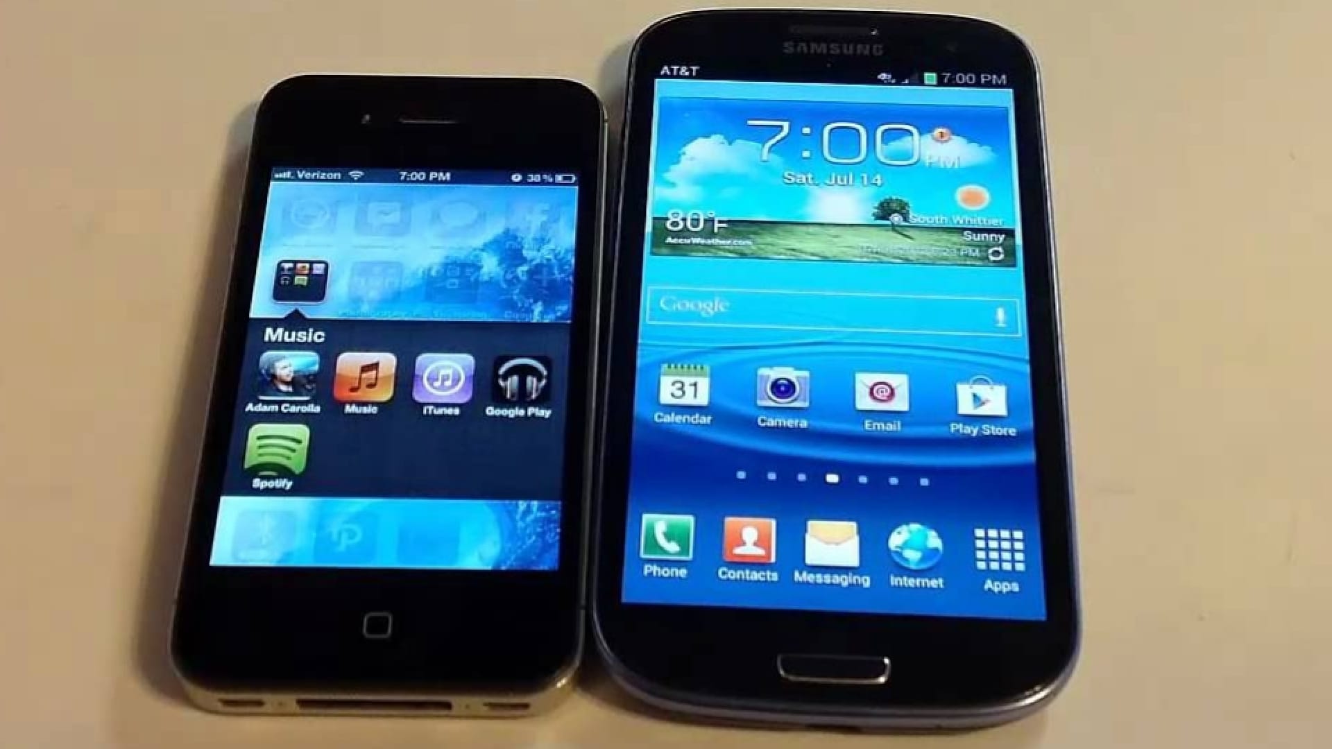 Samsung Galaxy S3 vs iPhone 4S Comparison